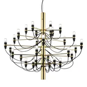 FLOS 2097/50 LED-lestenec, motno steklo, medenina - Dnevna soba/jedilnica - Dizajn - matirano, medenina - Kovina