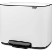 Brabantia Bo kanta s pedalom 3 x 11L s 3 plasticna umetka - White