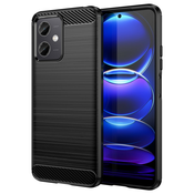 TPU gel ovitek Brushed Carbon za Xiaomi Redmi Note 12 5G/Poco X5 5G - črn