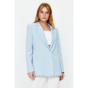 Trendyol Light Blue Regular Lining Detailed Woven Blazer Jacket