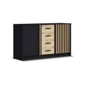 Kabinet TAYLER črna/hrast craft