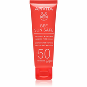 Apivita Bee Sun Safe krema za lice protiv tamnih fleka i starenja SPF50, 50 ml