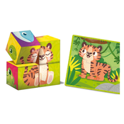 LISCIANI Montessori Wood puzzle i kocke 2u1, 28 dijelova