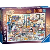 Ravensburger puzzle (slagalice)- 1000pcs Crazy Cats Autumn Banquet RA16509