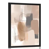 Plakat abstraktne oblike No10 - 30x45 black