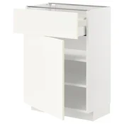 METOD / MAXIMERA Podni element s fiokom/vratima, bela/Vallstena bela, 60x37 cm