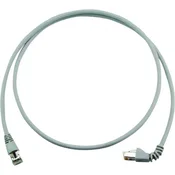 Telegärtner RJ45 omrežni priključni kabel CAT 6A S/FTP 2 m sive barve z zaščito pred gorenjem, brez halogena Telegärtner