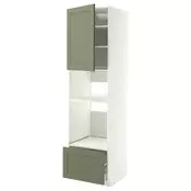 METOD / MAXIMERA Visoki element za ugradb uredaje, bijela/Axstad sivo-zelena, 60x60x220 cm
