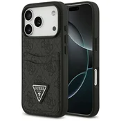 Guess GUESS etui za iPhone 17 Pro GUHCP17LP4TPK (4G Double Card Triangle) črno