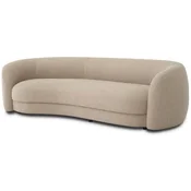 Casa Padrino luxury sofa sand/black 232 x 95 x H. 70 cm - Curved living room sofa - Living room furniture - Luxury furniture - Living room furnishings - Luxury furnishings - Luxury quality