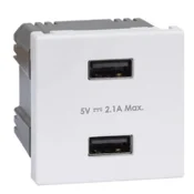 shumee Polnilnik Simon Connect USB K45 vtičnica tip A 5V/2.1A čisto bela K126E/9 TSC-K126E-9