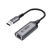 Tech-Protect Ultraboost adapter USB 3.0 / RJ45, črna