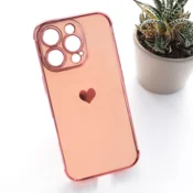 Maska Heart Frame za iPhone 15 Pro Max roze