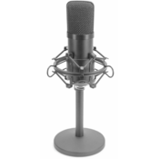 Digitus mikrofon, USB, kondenzator, sa stalkom Studio za Podcast, crni (DA-20300)
