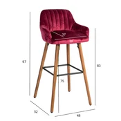 Homestar Barski stol ARIEL bordo