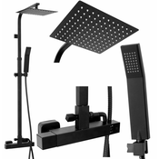 REA FENIX Milan Black Matt tuš set s termostatom