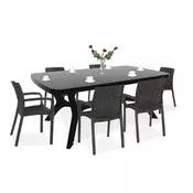 Set vrtnega pohištva Balimore 6+1 grafit