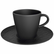 Villeroy & Boch Skodelica za kavo s krožničkom iz kolekcije MANUFACTURE ROCK 2 kosa