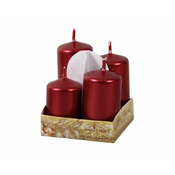eoshop Adventne sveče GRADED kovina sijaj d4x6/7/8/9cm 4ks