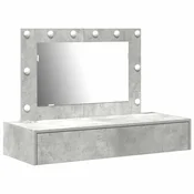 Vidaxl Toaletna mizica Siva 100 x 40 x 70 cm Konstruiran les