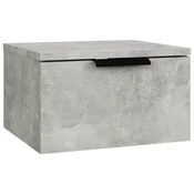 Vidaxl Stenska nočna omarica betonsko siva 34x30x20 cm