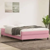 vidaXL vidaXL Box spring postelja z vzmetnico roza 160x220 cm žamet, (21792354)