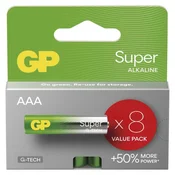 Baterija GP SUPER alkalna LR03 AAA 8 kos 8/1