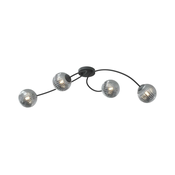 Plafonski luster VIBRA 4xE14/10W/230V crna/siva