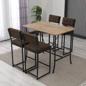 Hanah Home Set barskih stolova i stolica, 110 x 92 x 70 cm, 5 delova, Braon