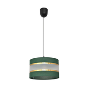 Luster na sajli HELEN 1xE27/60W/230V pr. 25 cm zelena/zlatna