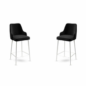 HANAH HOME Set 2 barske stolice Enox Black White