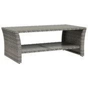 Stolic za kavu sivi 100 x 50 x 40 cm od poliratana