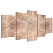 shumee Slika na italijanskem platnu 100 x 50 cm pentaptih - hindujsko-boho slog - ozadja in vzorci Slika na italijanskem platnu 150 x 75 cm pentaptih - hindujsko-boho slog - ozadja in vzorci