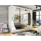 Garderobna omara Atlanta 130 (Bela) Bela, 215x250x58cm, Vrata omare: Drsna