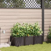 Vrtna saksija 3 pcs Smeda 120 x 40 x 37,5 cm Plastika