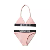 Calvin Klein Swimwear Bikini Intense Power  svetlo siva / roza / črna