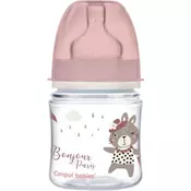 Canpol babies Bonjour Paris steklenička za dojenčke 0m+ Pink 120 ml