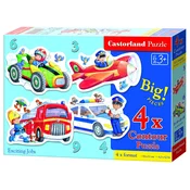 Castorland - Puzzle 4v1 Razburljiva delovna mesta - 1 - 39 kosov