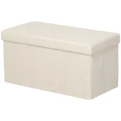 Homestar Shranjevalna klop 76x38x38 cm Bela