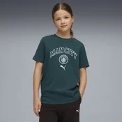 PUMA Manchester City FtblCulture Tee Youth, Clothing, Green Terrain/Sea Glass, 9-10Y