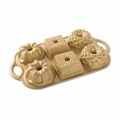 NordicWare Obrazec za šest malih tort PREMIUM gold