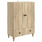 Vidaxl Strani šal Sonoma hrast 66 x 34,5 x 95 cm Inženirski les