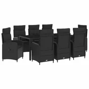 vidaXL vidaXL Zunanja jedilnica 9 pcs PE ratan in prašno premazano jeklo, (5000271184)