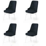 HANAH HOME Set 4 stolice Pare Anthracite White