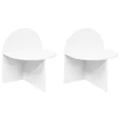 vidaXL Nočna omarica 2 pcs Bela 40 x 35,5 x 45,5 cm