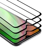 Cadorabo CADORABO Motorola MOTO G9 PLAY - Zaščitna folija v transparentno s čarno - 3-pack Kaljeno steklo za zaščito zaslona s trdoto 9H in 3D dotikom, (20563050)