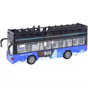 slomart LEAN TOYS Dvoplaščni mestni avtobus 1:16, mestni, modri