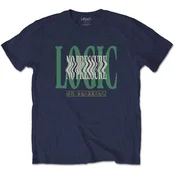 Logic Wavy (Back Print) Navy Blue L Majica
