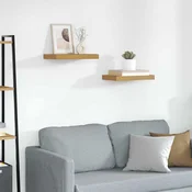 Polica na zidu 2 pcs Bež 40 x 23,5 x 4 cm Konstruirano drvo