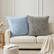 Vidaxl Prevleka za blazino 2 kos HOUTEN Svetlo siva 65 x 65 cm